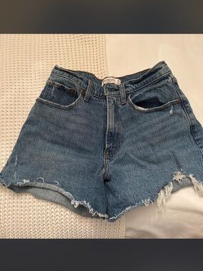 abercrombie curve love denim shorts